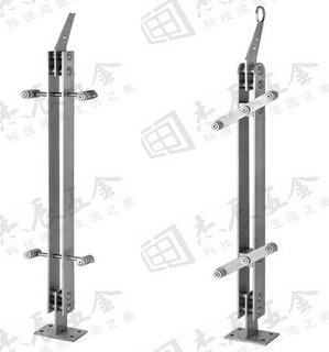 双片不锈钢立柱